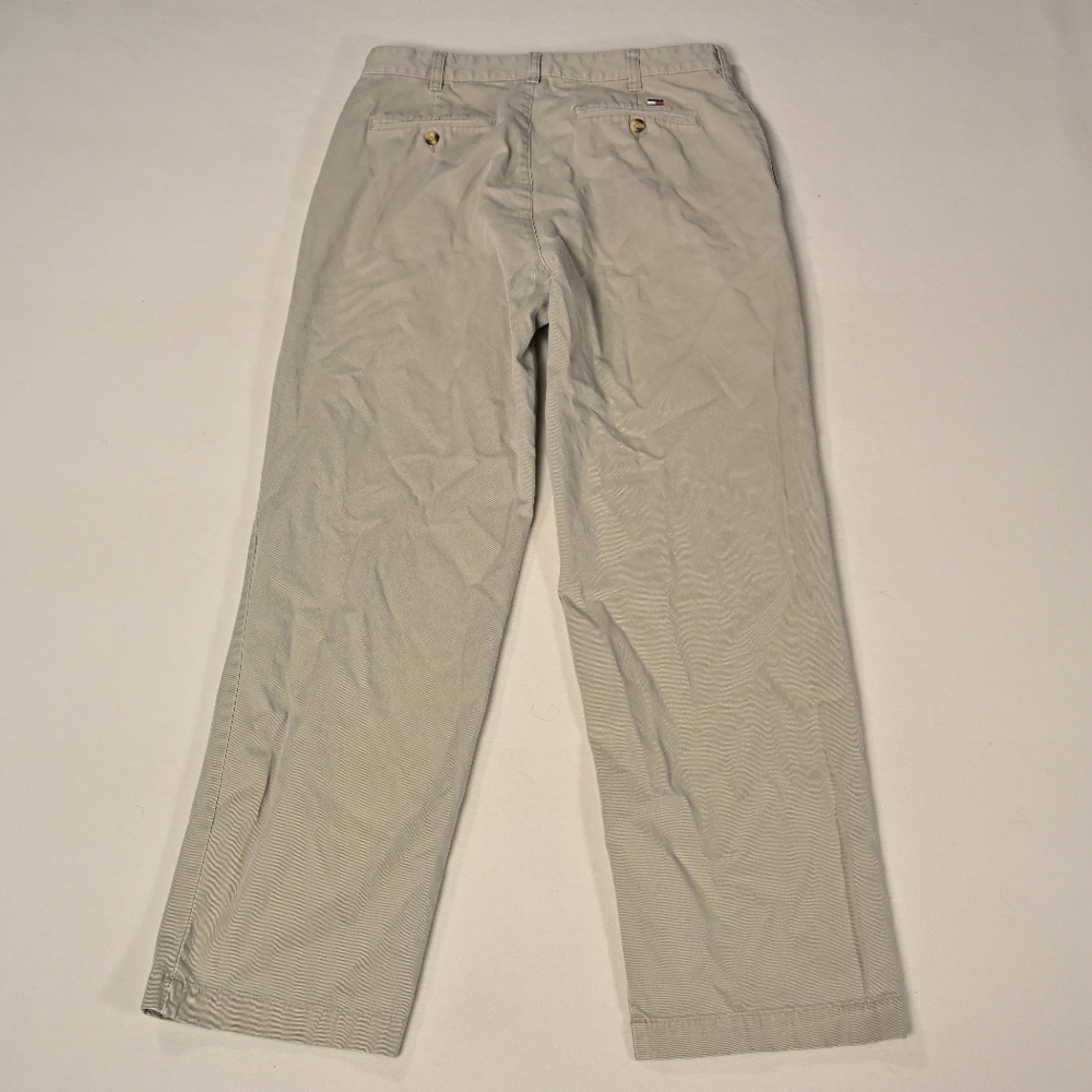 Vintage Tommy Hilfiger Pants Mens 33x32 Fits 32x30 Y2K Baggy Taper Skater Twill